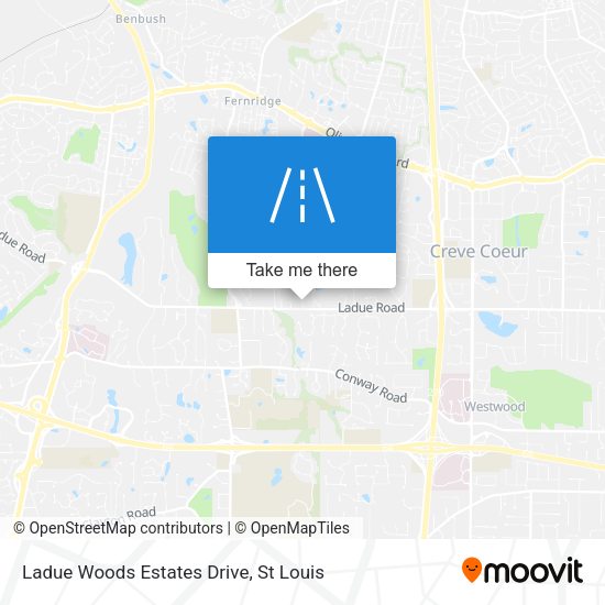 Mapa de Ladue Woods Estates Drive