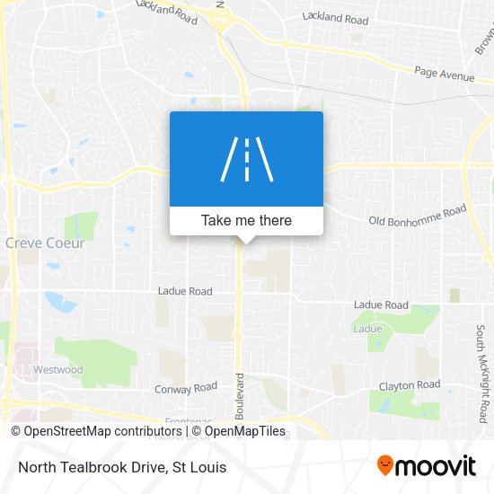 North Tealbrook Drive map