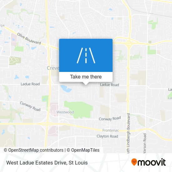 West Ladue Estates Drive map