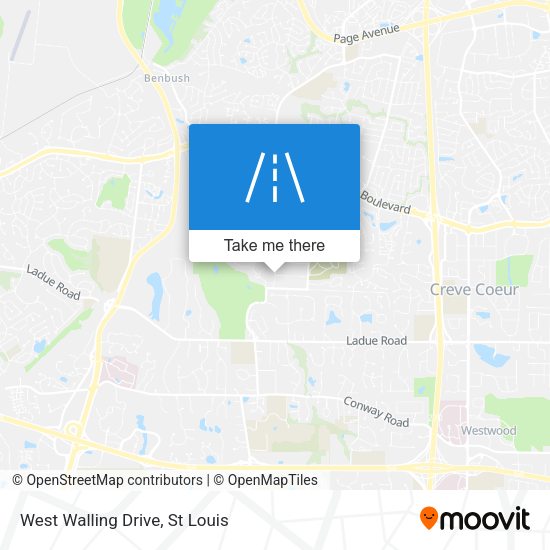 West Walling Drive map