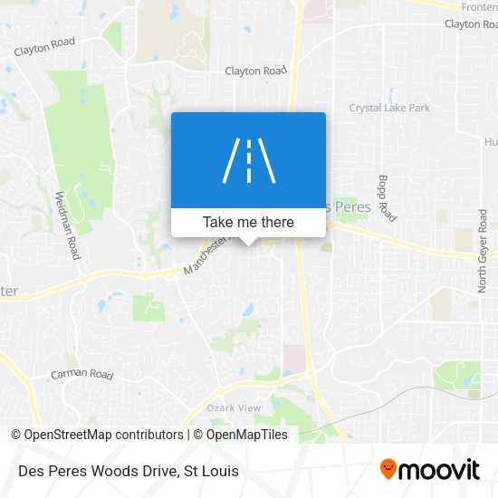 Des Peres Woods Drive map
