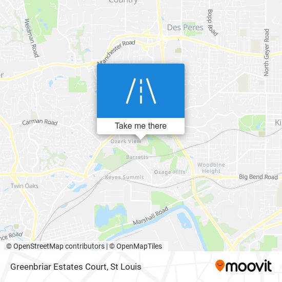 Mapa de Greenbriar Estates Court