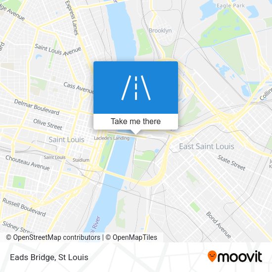 Mapa de Eads Bridge