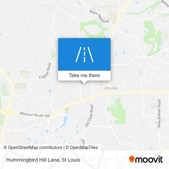 Hummingbird Hill Lane map