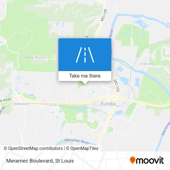 Mapa de Meramec Boulevard