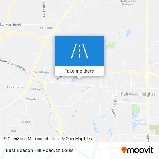 East Beacon Hill Road map