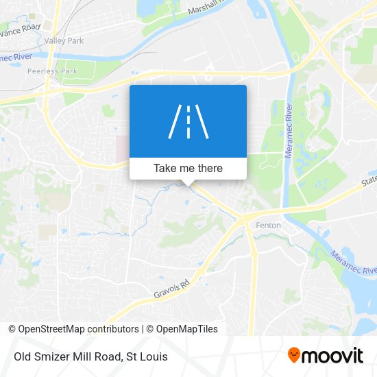 Old Smizer Mill Road map