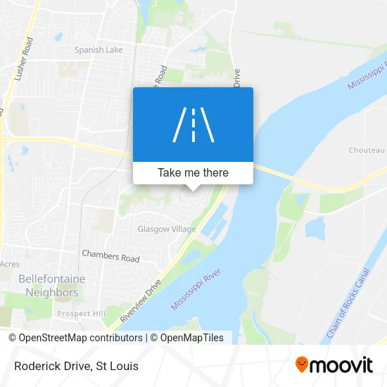 Roderick Drive map