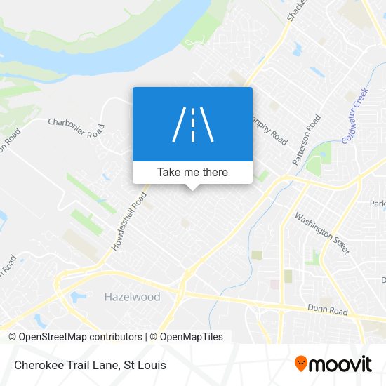 Cherokee Trail Lane map