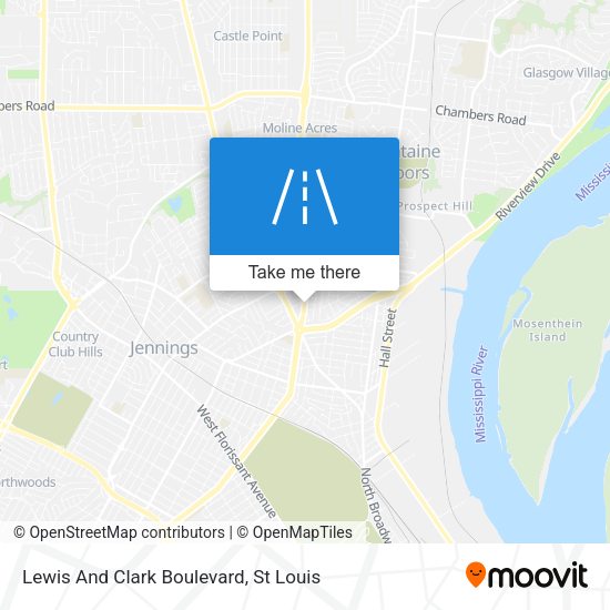 Lewis And Clark Boulevard map