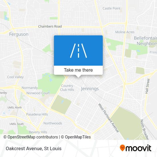 Oakcrest Avenue map