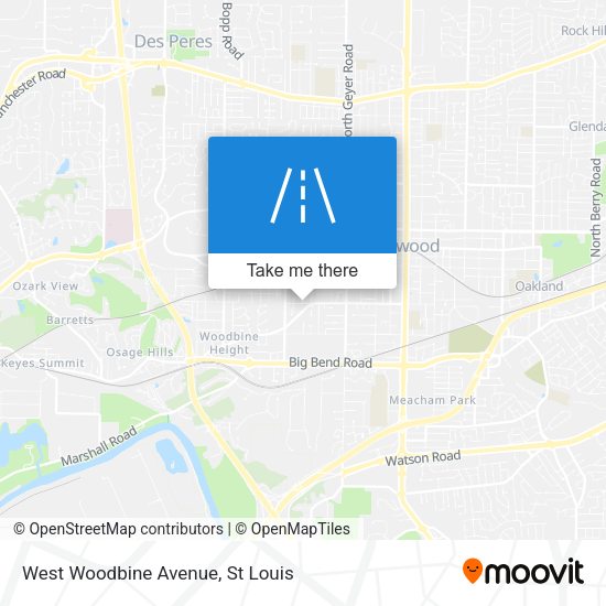 Mapa de West Woodbine Avenue