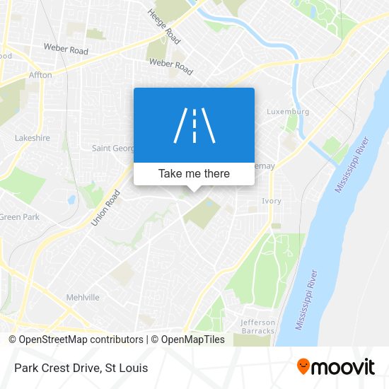 Mapa de Park Crest Drive