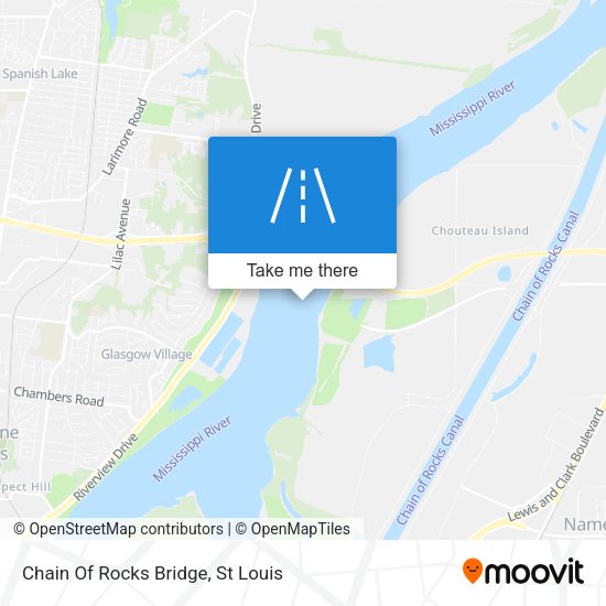 Chain Of Rocks Bridge map