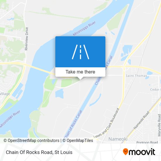 Mapa de Chain Of Rocks Road
