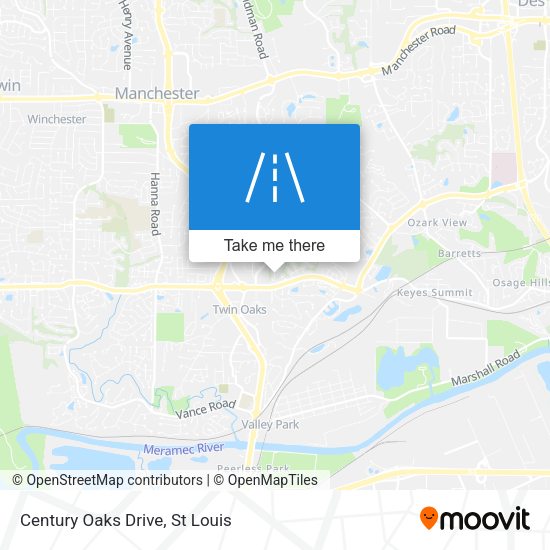 Century Oaks Drive map