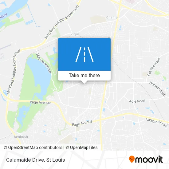 Calamaide Drive map