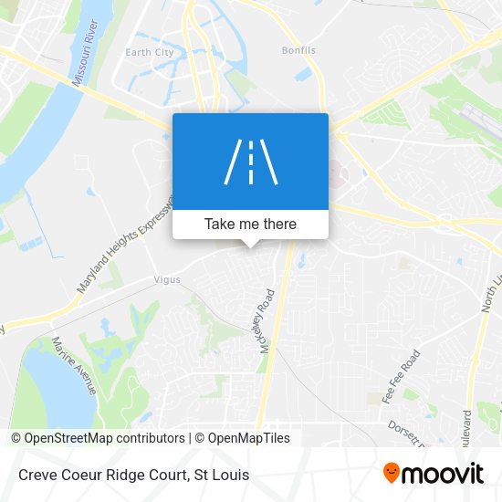 Mapa de Creve Coeur Ridge Court