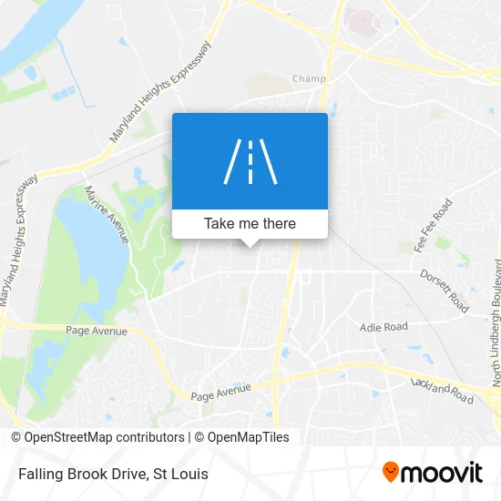 Falling Brook Drive map