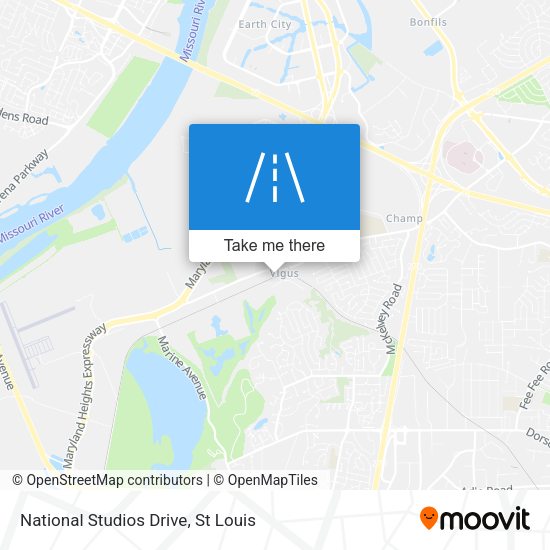 National Studios Drive map