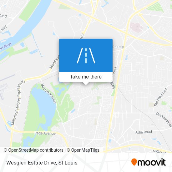 Wesglen Estate Drive map