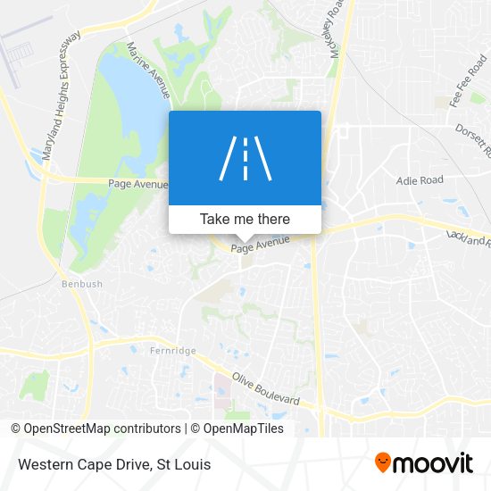 Western Cape Drive map