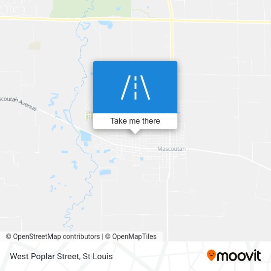 West Poplar Street map