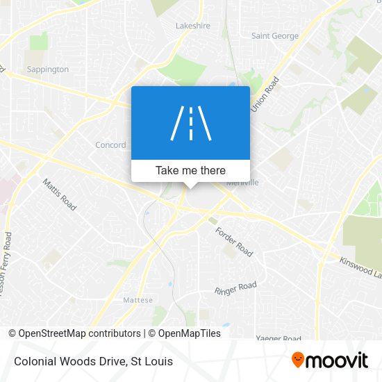 Colonial Woods Drive map