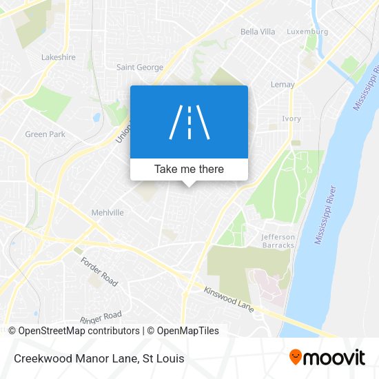 Creekwood Manor Lane map