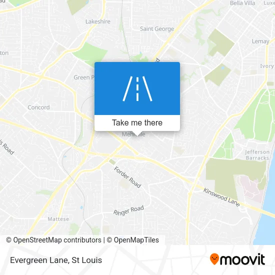 Evergreen Lane map