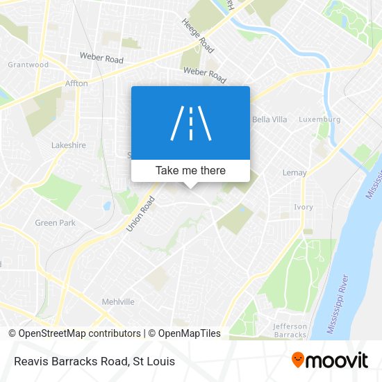 Reavis Barracks Road map