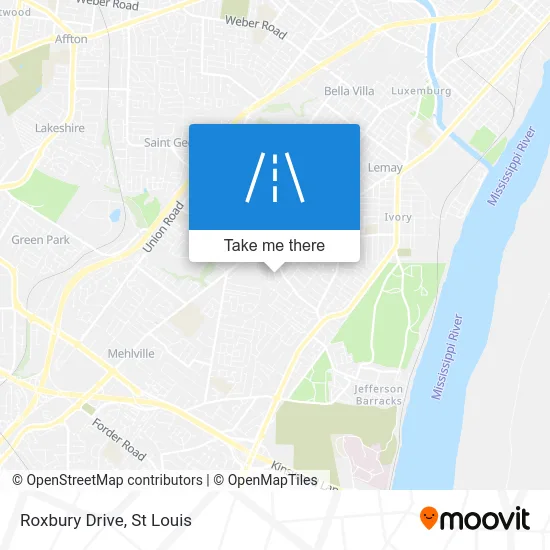 Roxbury Drive map