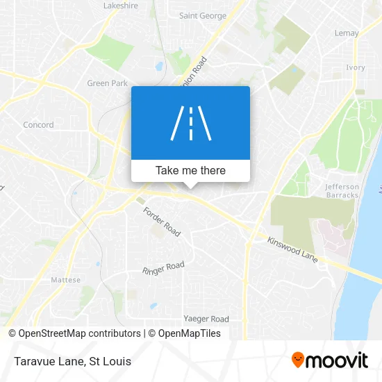 Taravue Lane map