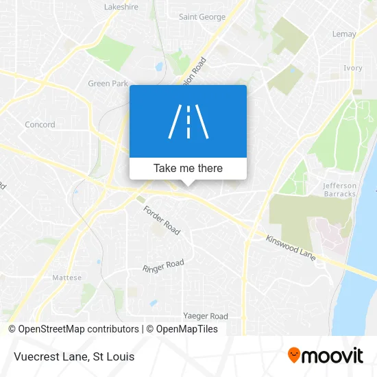 Vuecrest Lane map
