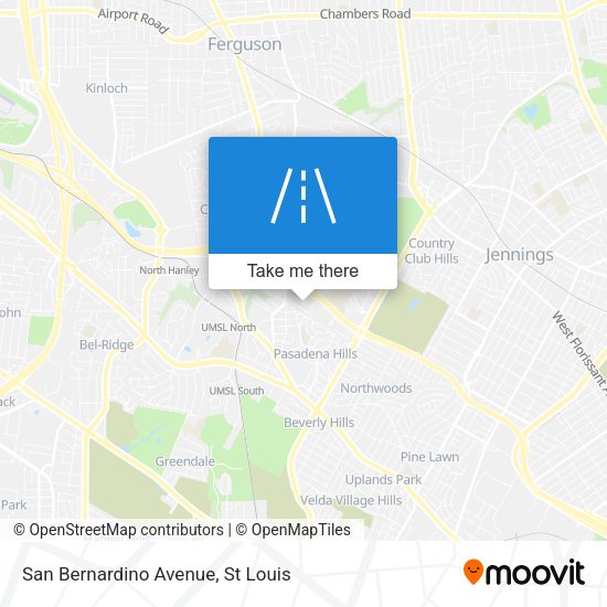 Mapa de San Bernardino Avenue