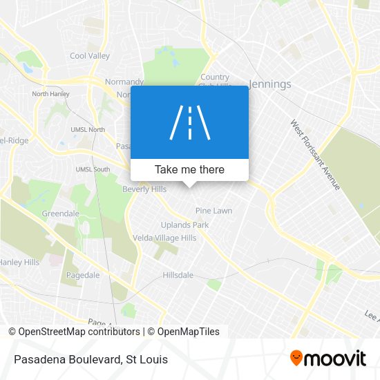 Pasadena Boulevard map