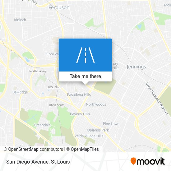 Mapa de San Diego Avenue