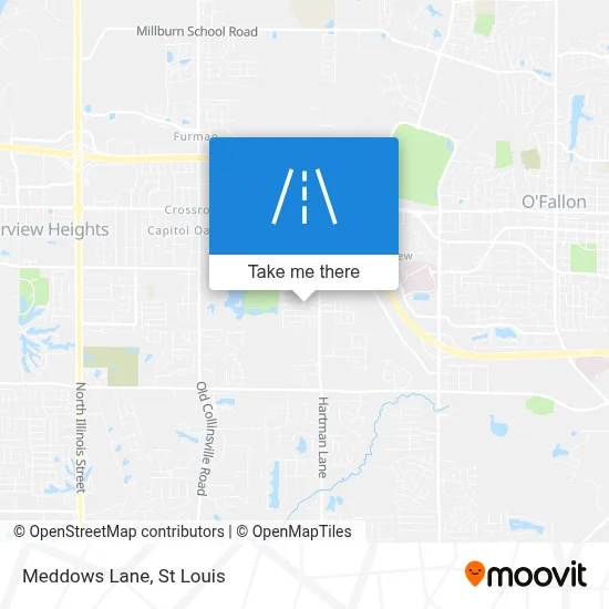 Meddows Lane map