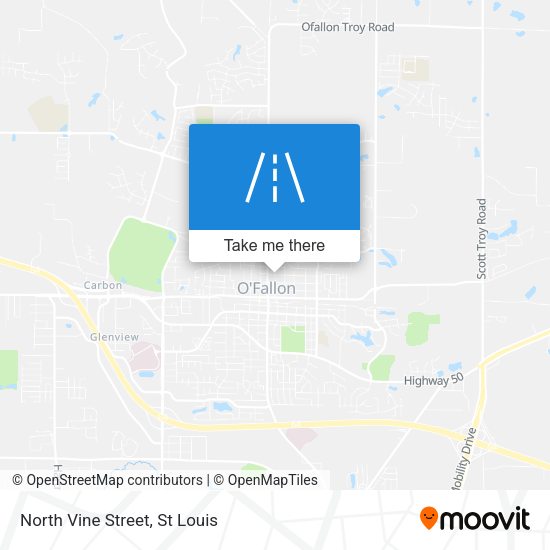 North Vine Street map