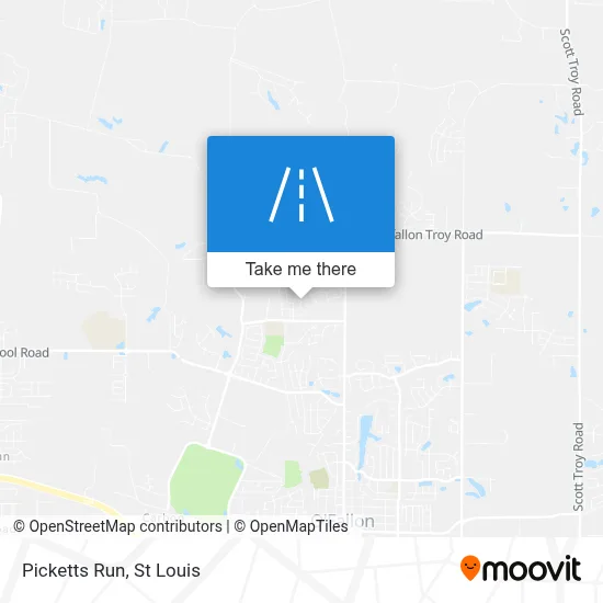 Picketts Run map