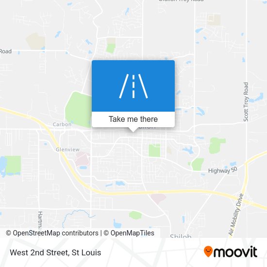 Mapa de West 2nd Street