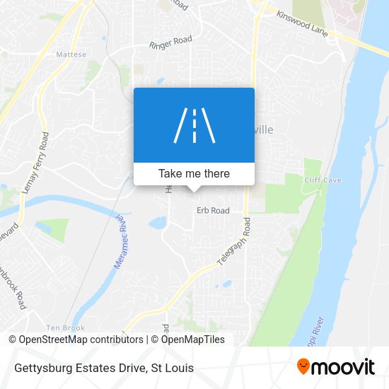 Gettysburg Estates Drive map