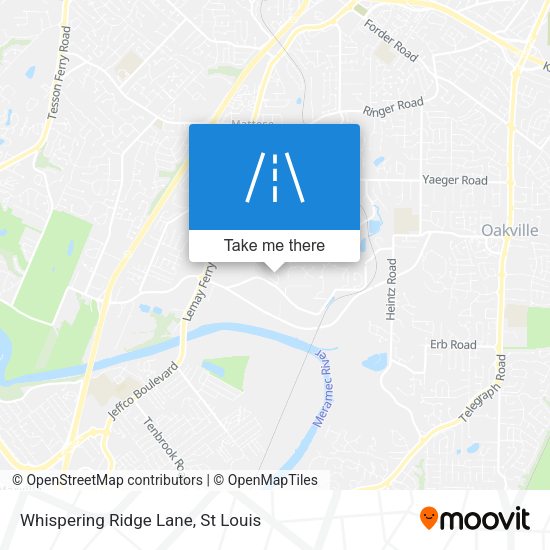 Whispering Ridge Lane map