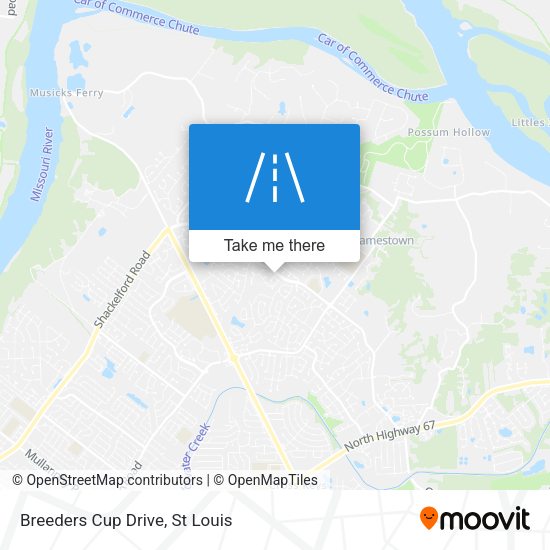 Breeders Cup Drive map