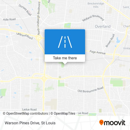 Warson Pines Drive map