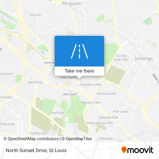 North Sunset Drive map