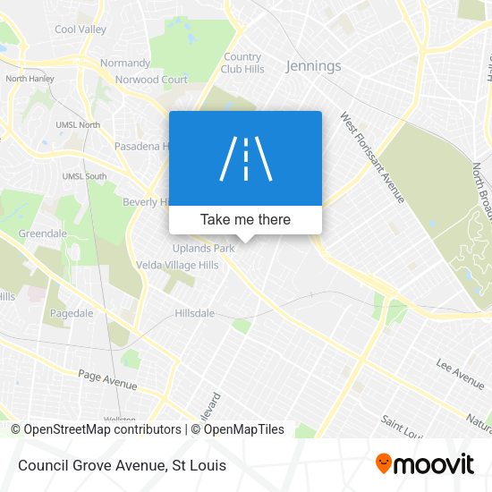 Council Grove Avenue map