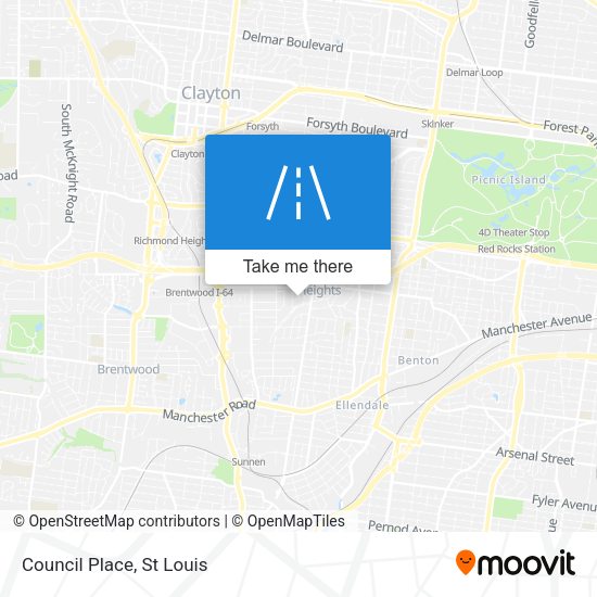 Mapa de Council Place