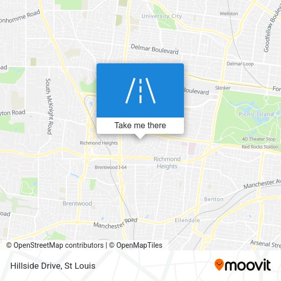 Mapa de Hillside Drive