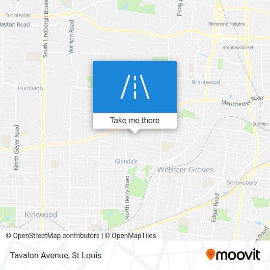 Tavalon Avenue map